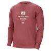 Philadelphia 76ers Jordan Brand Courtside Statement Edition Heavyweight Pullover Sweatshirt - Red - Side View