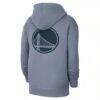 Golden State Warriors Jordan Brand Courtside Statement Edition Pullover Hoodie - Gray - Side View