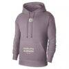 Charlotte Hornets Jordan Brand Courtside Statement Edition Pullover Hoodie - Purple - Side View