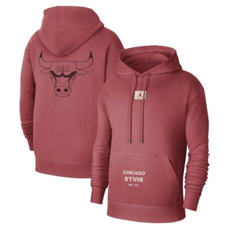 Chicago Bulls Jordan Brand Courtside Statement Edition Pullover Hoodie - Red - Front View