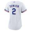 Marcus Semien Texas Rangers Nike Women's Home Replica Player Jersey - White - Detail View