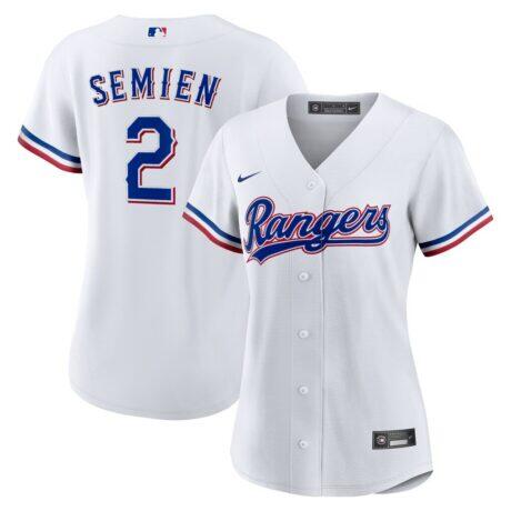Marcus Semien Texas Rangers Nike Women's Home Replica Player Jersey - White - Front View