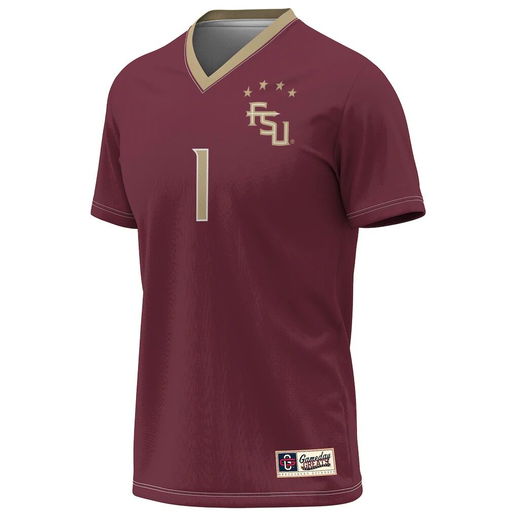 Florida State Seminoles GameDay Greats 2023 NCAA Women's Soccer National Champions Four-Star Fashion Jersey - Garnet