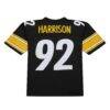 James Harrison Pittsburgh Steelers Mitchell & Ness Legacy Replica Jersey - Black - Detail View