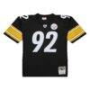 James Harrison Pittsburgh Steelers Mitchell & Ness Legacy Replica Jersey - Black - Side View