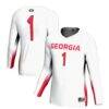 #1 Georgia Bulldogs GameDay Greats Unisex Lightweight Volleyball Jersey - White - Front View