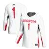 #1 Georgia Bulldogs GameDay Greats Youth Lightweight Volleyball Jersey - White - Front View
