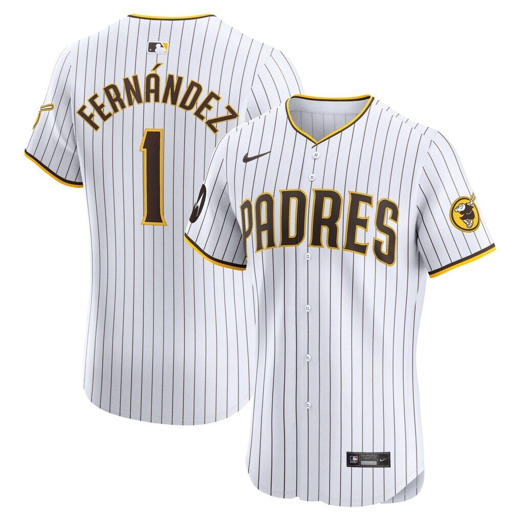 Tony Fernández San Diego Padres Nike Home Elite Sponsor Patch Player Jersey