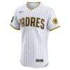 Tony Fernández San Diego Padres Nike Home Elite Sponsor Patch Player Jersey - White - Side View