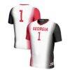 #1 Georgia Bulldogs GameDay Greats Youth Women's Soccer Lightweight Fashion Jersey - White - Front View