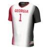 #1 Georgia Bulldogs GameDay Greats Youth Women's Soccer Lightweight Fashion Jersey - White - Side View