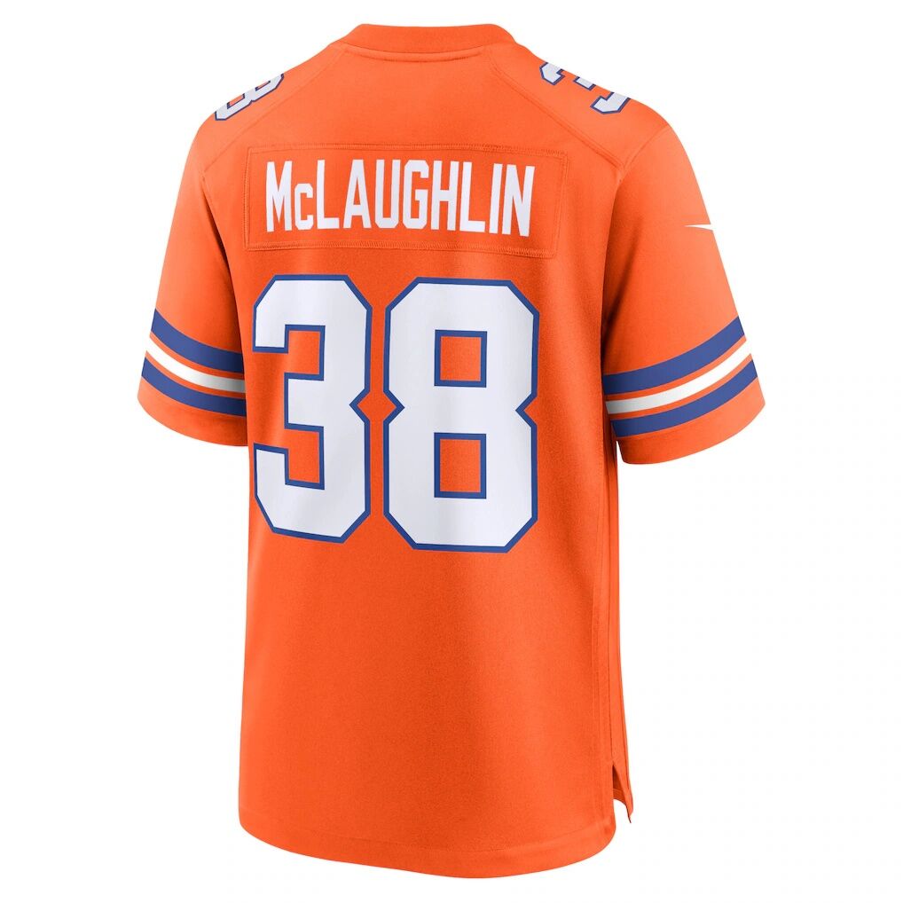 Jaleel McLaughlin Denver Broncos Nike Mile High Collection 1977 Throwback Player Game Jersey