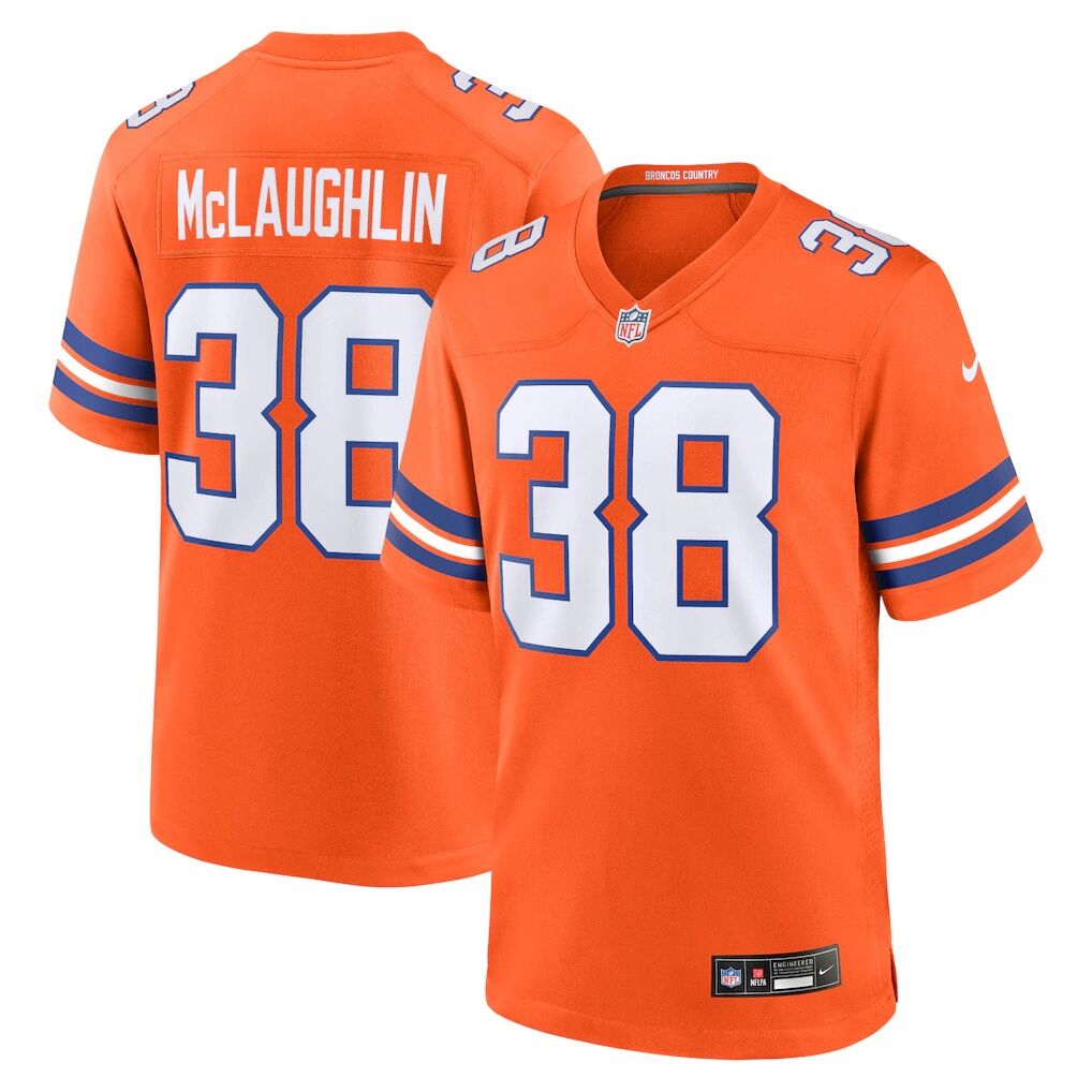 Jaleel McLaughlin Denver Broncos Nike Mile High Collection 1977 Throwback Player Game Jersey