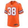 Jaleel McLaughlin Denver Broncos Nike Mile High Collection 1977 Throwback Player Game Jersey - Orange - Side View
