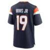 Marvin Mims Jr Denver Broncos Nike Alternate Game Jersey - Navy - Detail View