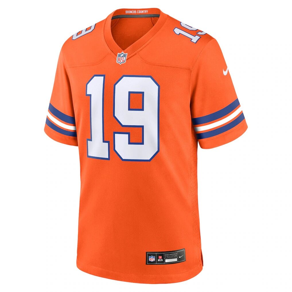 Marvin Mims Jr Denver Broncos Nike Mile High Collection 1977 Throwback Player Game Jersey