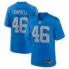 Jack Campbell Detroit Lions Nike Alternate Game Jersey - Blue - Front View
