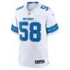 Penei Sewell Detroit Lions Nike Game Jersey - White - Side View
