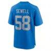Penei Sewell Detroit Lions Nike Alternate Game Jersey - Blue - Detail View
