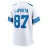 Sam LaPorta Detroit Lions Nike White Game Jersey - White - Detail View