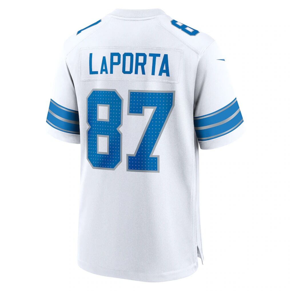 Sam LaPorta Detroit Lions Nike White Game Jersey