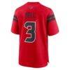 Tank Dell Houston Texans Nike Alternate Game Jersey - Red - Detail View