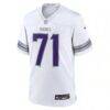 Christian Darrisaw Minnesota Vikings Nike Alternate Game Jersey - White - Side View