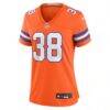 Jaleel McLaughlin Denver Broncos Nike Women's Mile High Collection 1977 Throwback Player Game Jersey - Orange - Side View