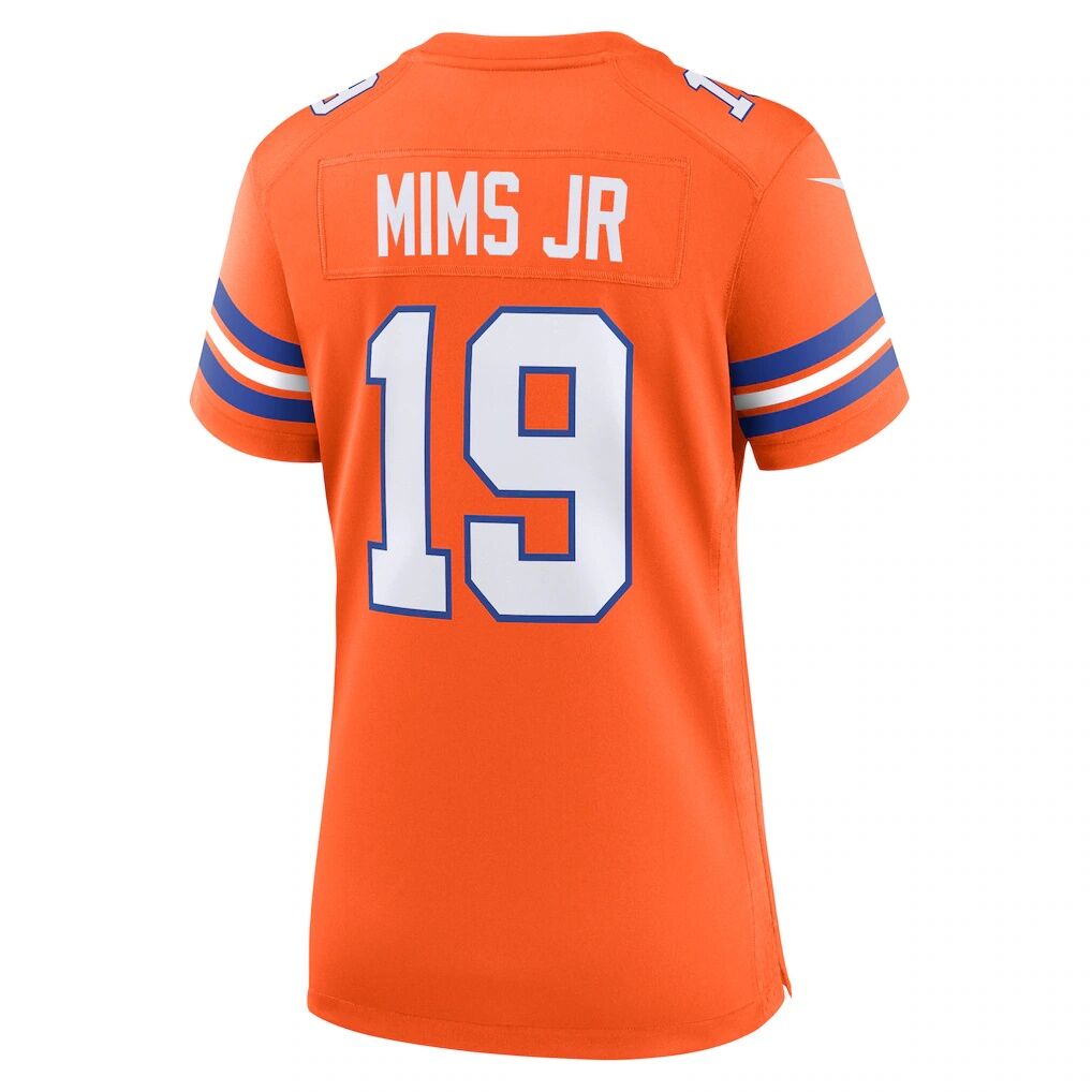 Marvin Mims Jr Denver Broncos Nike Women's Mile High Collection 1977 Throwback Player Game Jersey