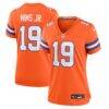 Marvin Mims Jr Denver Broncos Nike Women's Mile High Collection 1977 Throwback Player Game Jersey - Orange - Front View