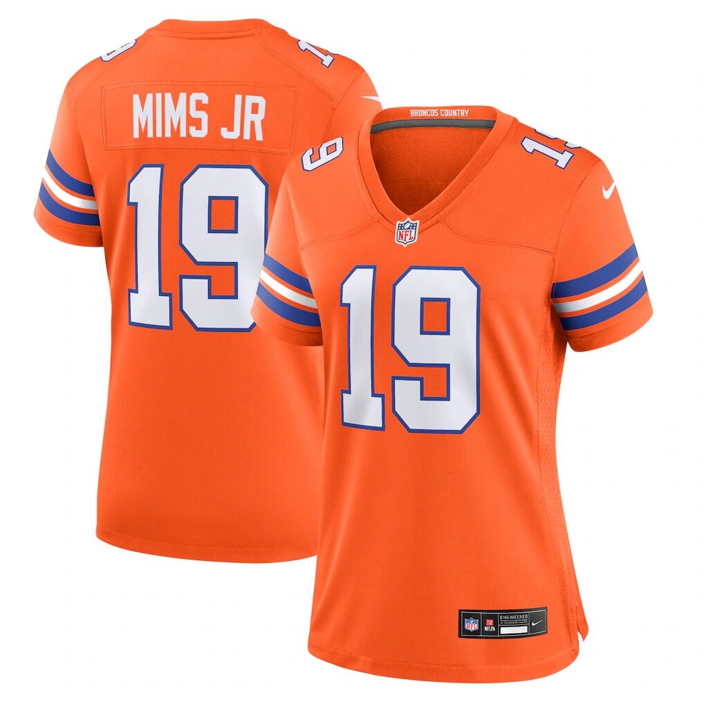 Marvin Mims Jr Denver Broncos Nike Women's Mile High Collection 1977 Throwback Player Game Jersey