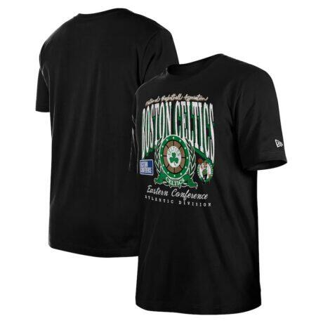 Boston Celtics New Era Unisex Oversized Essentials Boxy T-Shirt - Black - Front View