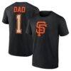 San Francisco Giants Father's Day #1 Dad T-Shirt - Black - Front View
