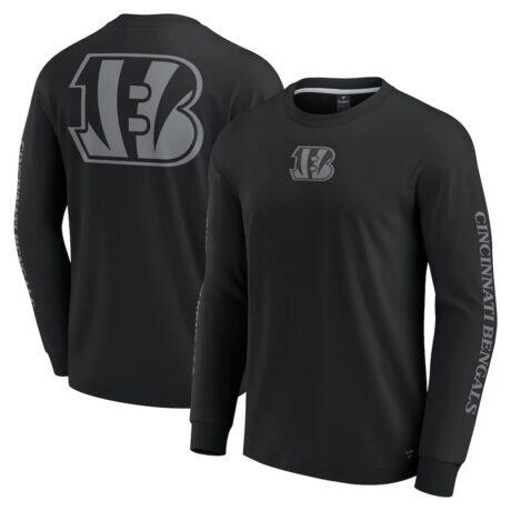 Cincinnati Bengals Fanatics Unisex Elements Strive Long Sleeve T-Shirt - Black - Front View