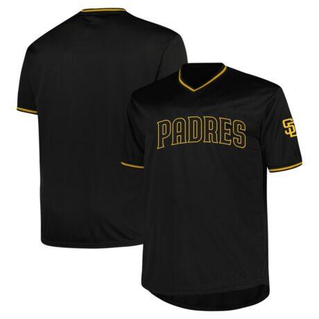 San Diego Padres Profile Big & Tall Pop Fashion Jersey - Black - Front View