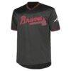Atlanta Braves Profile Big & Tall Pop Fashion Jersey - Charcoal - Back View