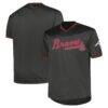 Atlanta Braves Profile Big & Tall Pop Fashion Jersey - Charcoal - Front View