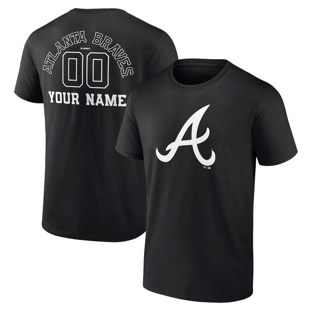 Atlanta Braves Monochrome Personalized Name & Number T-Shirt