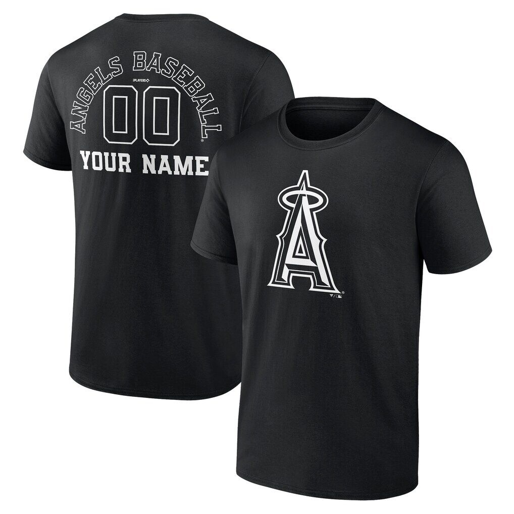 Los Angeles Angels Monochrome Personalized Name & Number T-Shirt