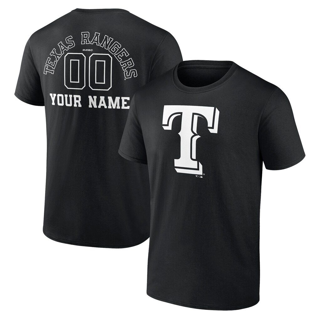 Texas Rangers Monochrome Personalized Name & Number T-Shirt