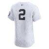 Derek Jeter New York Yankees Nike Home 2020 Hall of Fame Induction Patch Elite Player Jersey - White - Alt1