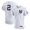 Derek Jeter New York Yankees Nike Home 2020 Hall of Fame Induction Patch Elite Player Jersey - White - Front View