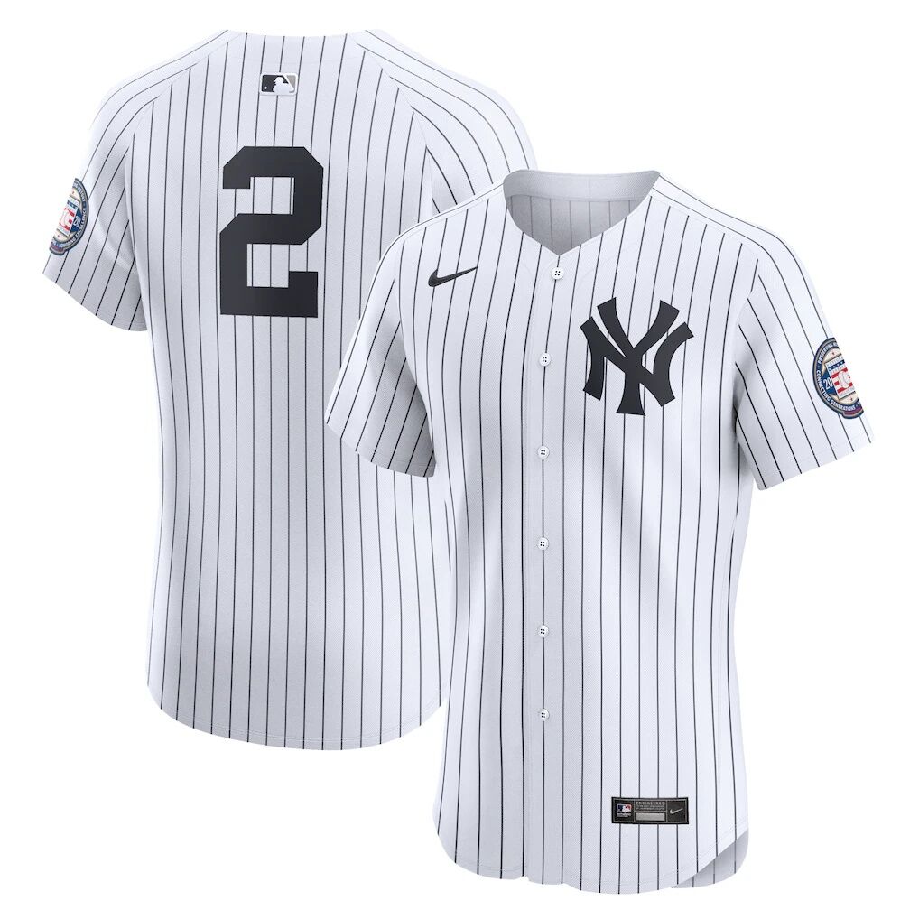 Derek Jeter New York Yankees Nike Home 2020 Hall of Fame Induction Patch Elite Player Jersey