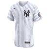 Derek Jeter New York Yankees Nike Home 2020 Hall of Fame Induction Patch Elite Player Jersey - White - Side View