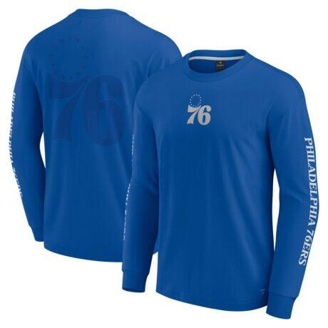 Philadelphia 76ers Fashion7 Elements Strive Long Sleeve T-Shirt  - Royal - Front View