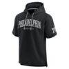Philadelphia 76ers Fashion7 Elements Ready Short Sleeve Pullover Hoodie - Black - Side View