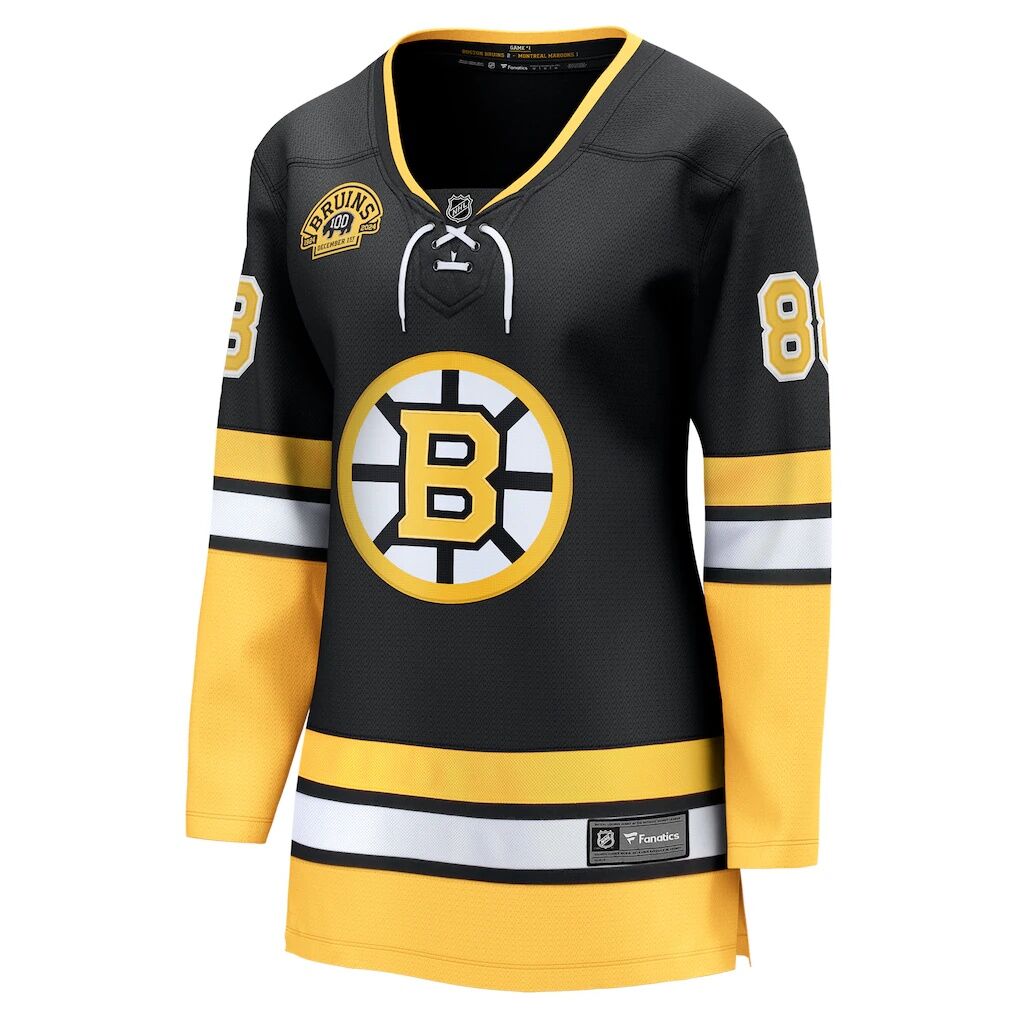 David Pastrnak Boston Bruins Fashion7 Women's 100th Anniversary Breakaway Jersey