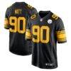 T.J. Watt Pittsburgh Steelers Nike Alternate Game Jersey - Black - Front View