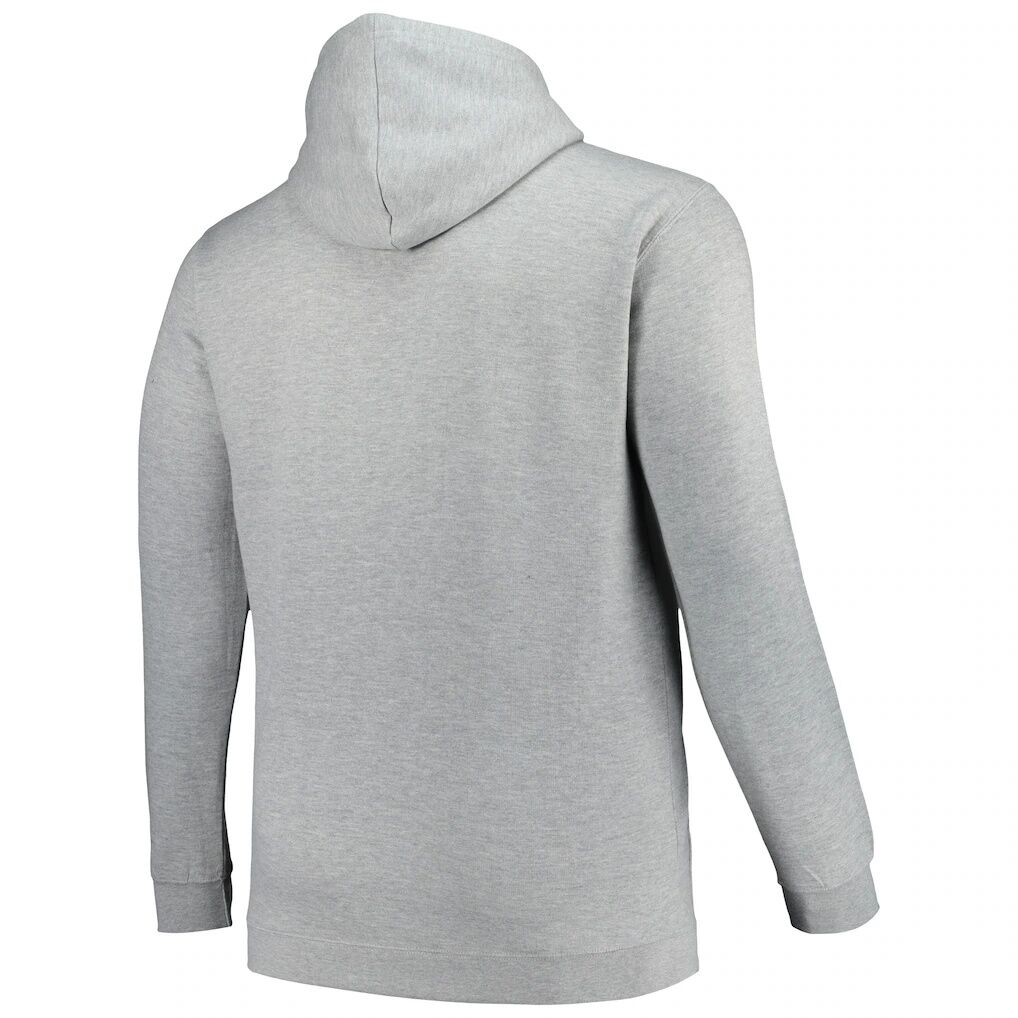 Charlotte Hornets Mitchell & Ness Hardwood Classics Big & Tall Pullover Hoodie – Heather Gray