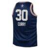 Stephen Curry Jordan Brand Youth 2024 NBA All-Star Game Swingman Jersey - Navy - Detail View